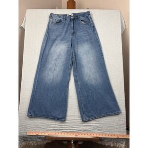 PTCL Jeans 29 Blue Denim Wide leg High‎ rise Cotton Retro styling